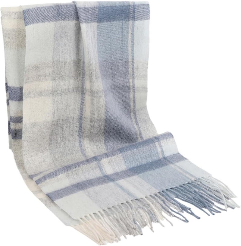 SKNSOFT Winter Wool Plaid Scarf for Men,Women Fashion Tartan Wrap Checkered Scarves - Image 2